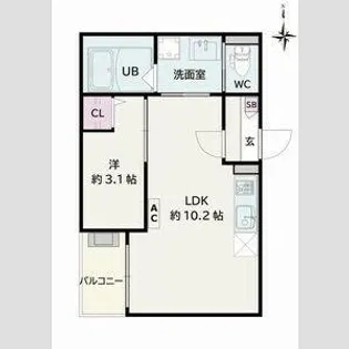 Jack tatsumiⅠ【2階】の間取り