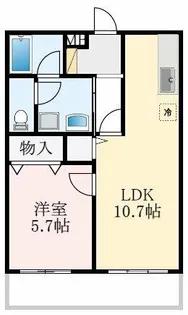 大阪府堺市中区東山【アパート】の間取り