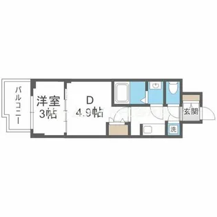 セレニテ東梅田アリエ【2階】の間取り