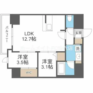 コンフォリア・リヴ北浜高麗橋【6階】の間取り