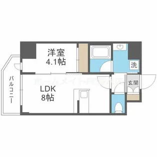 コンフォリア・リヴ北浜高麗橋【15階】の間取り