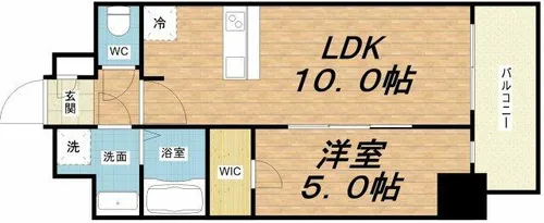 プレサンス大国町ラヴェニール【3階】の間取り