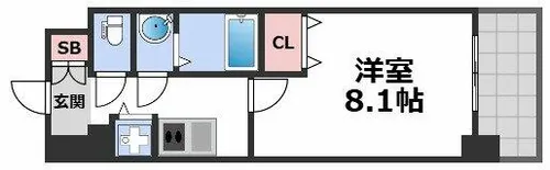 グランフェリーチェナイン【5階】の間取り