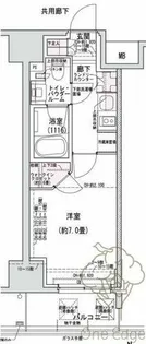 パークリュクス大阪天満【12階】の間取り