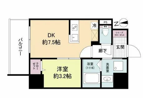 ブランシエスタ都島通【5階】の間取り