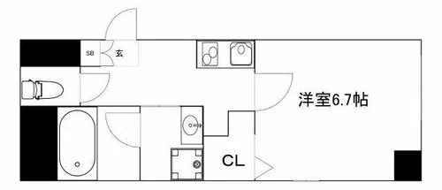 レジデンス・スエヒロ上本町【1階】の間取り