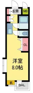 シティコア夙川【401号室】の間取り