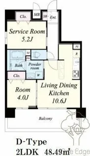 Blu Fortuna扇町【6階】の間取り