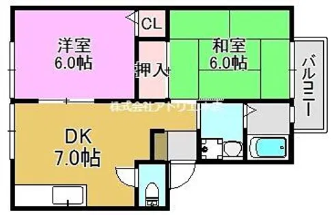 サンビレッジ・ナカモリ【2階】の間取り