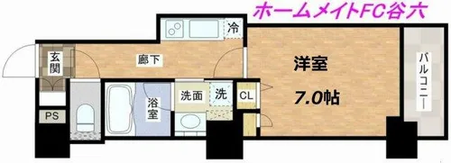 エスライズ天満橋【8階】の間取り