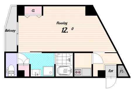 1Kの間取り画像