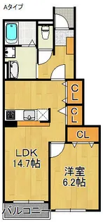 コンストライフD【1階】の間取り