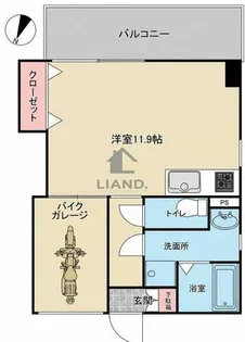ハイディングプレイス東比恵【6階】の間取り
