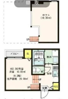 ハーモニーアスカ【1階】の間取り