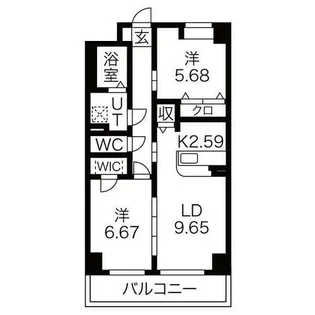 S-FORT鶴舞reale【14階】の間取り