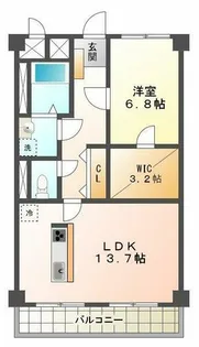 ユニ舞子【2階】の間取り