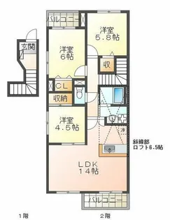サンセール・エタン【2階】の間取り
