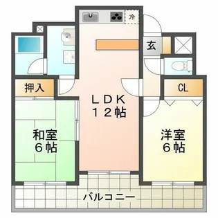 グリーンパレス塩屋【2階】の間取り