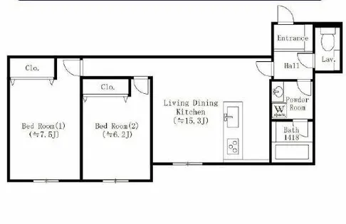 堂島レジデンス【12階】の間取り