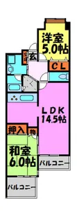 ラソフェリス雲雀丘【1階】の間取り
