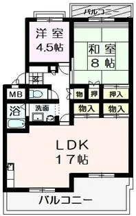 オークハイツII【3階】の間取り
