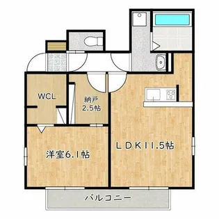 大阪府大阪狭山市半田3丁目【アパート】の間取り
