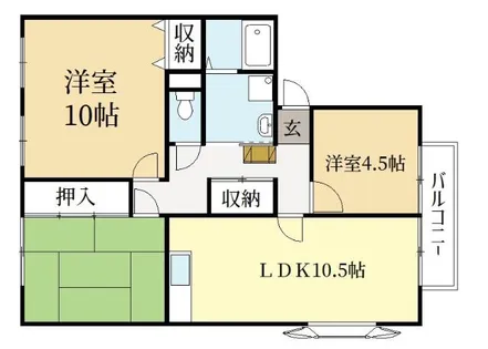 サイプレス木幡【1階】の間取り