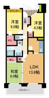 パーク・クレスト川西多田【5階】の間取り