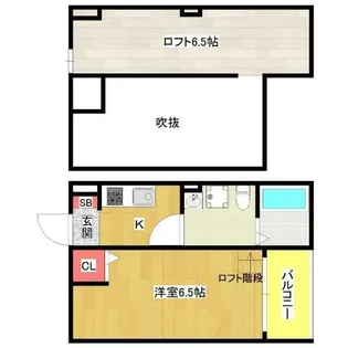 ciel港晴【1階】の間取り