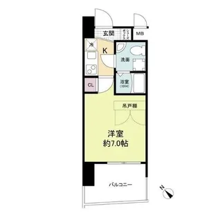 セレニテ阿波座ミラク【15階】の間取り