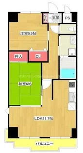 ラ・トゥール【6階】の間取り