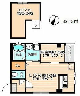 ジェンティーレ薬院Ⅱ【4階】の間取り