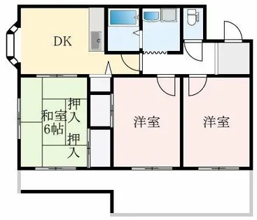 大阪府河内長野市木戸3丁目【マンション】の間取り