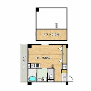 大阪府堺市東区大美野【アパート】の間取り
