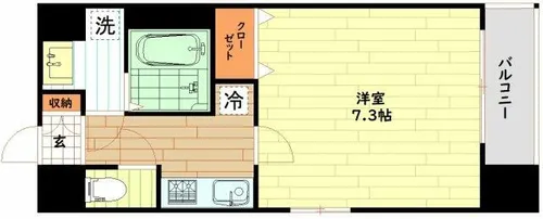 カスタリア新梅田【8階】の間取り