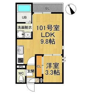 Grandtic Roxa【1階】の間取り
