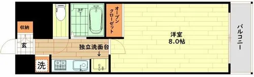 メビウス佃レジデンス【6階】の間取り
