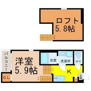 ハーモニーテラス大高町【1階】の間取り