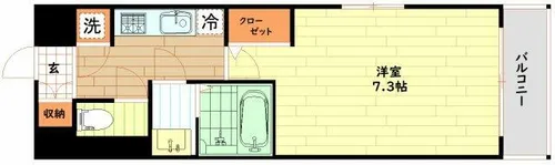 レジュールアッシュ福島CUEZ(レジュールアッシュ福島キューズ)【2階】の間取り