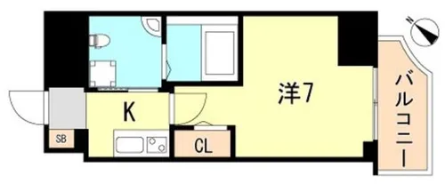 セレニテ神戸元町クレア【8階】の間取り