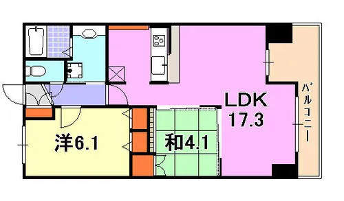 レジディア三宮東【13階】の間取り