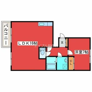 シャトー富士【1階】の間取り