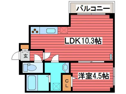 サンシャイン1-9【303号室】の間取り