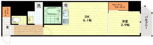 大阪府大阪市中央区高津1丁目【マンション】の間取り
