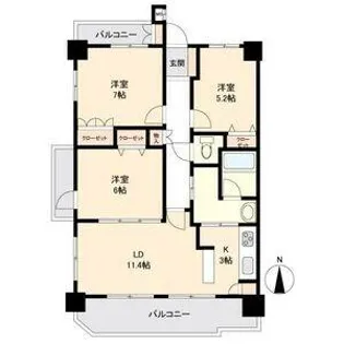 ステラートシティ桜山【11階】の間取り