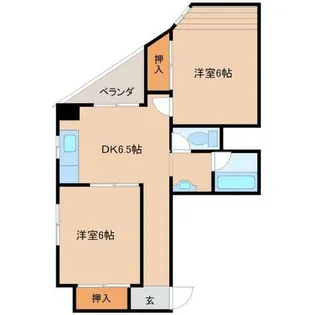 南武庫之荘ハイツ1号【2階】の間取り