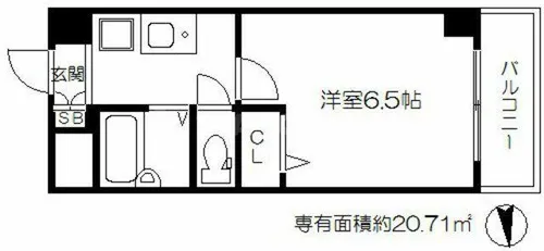 ノルデンハイムリバーサイド天神橋【2階】の間取り