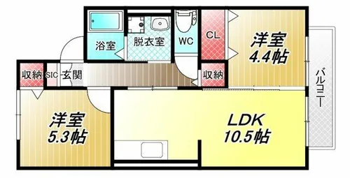 ファミーユ正起【1階】の間取り