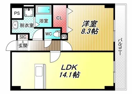 グランデ フィオーレ【5階】の間取り