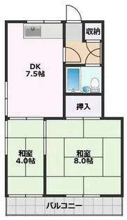 西ハイツ【2階】の間取り